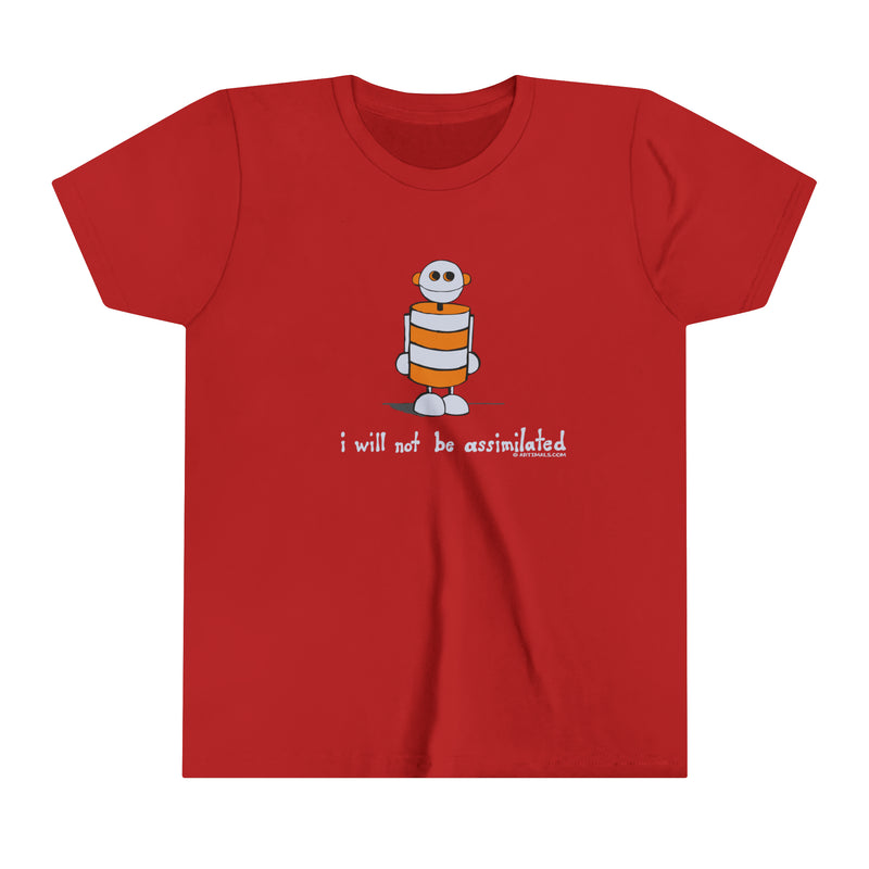 I will not be assimilated Robot Youth Soft Tee