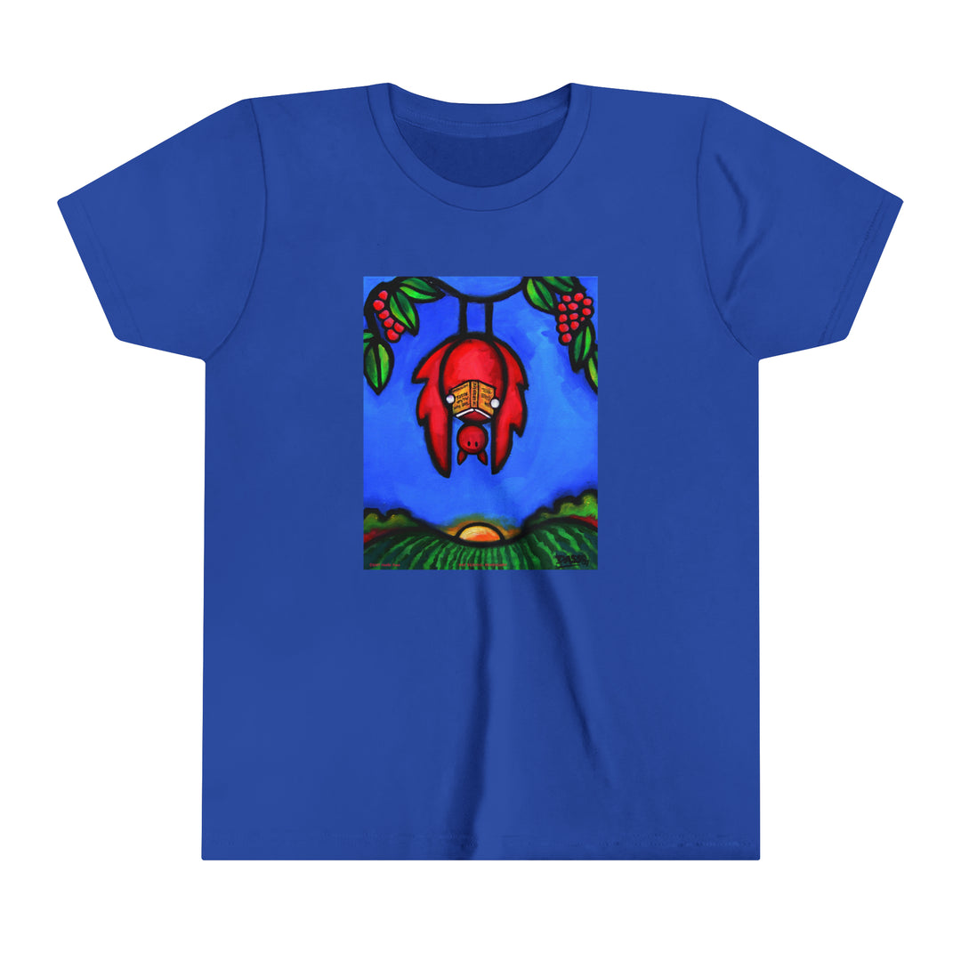 Bat Reading The Sun Also Rises Youth Short Sleeve Tee