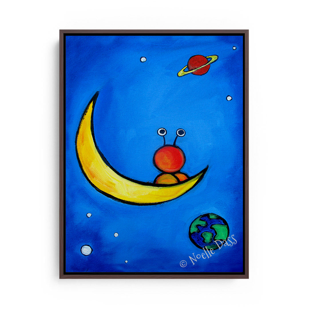 The Great Outdoors Alien Art Canvas / 11x14 / Espresso Floating Frame