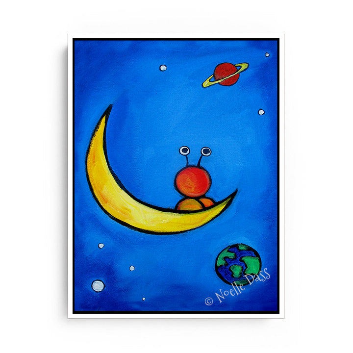 The Great Outdoors Alien Art Canvas / 11x14 / White Floating Frame