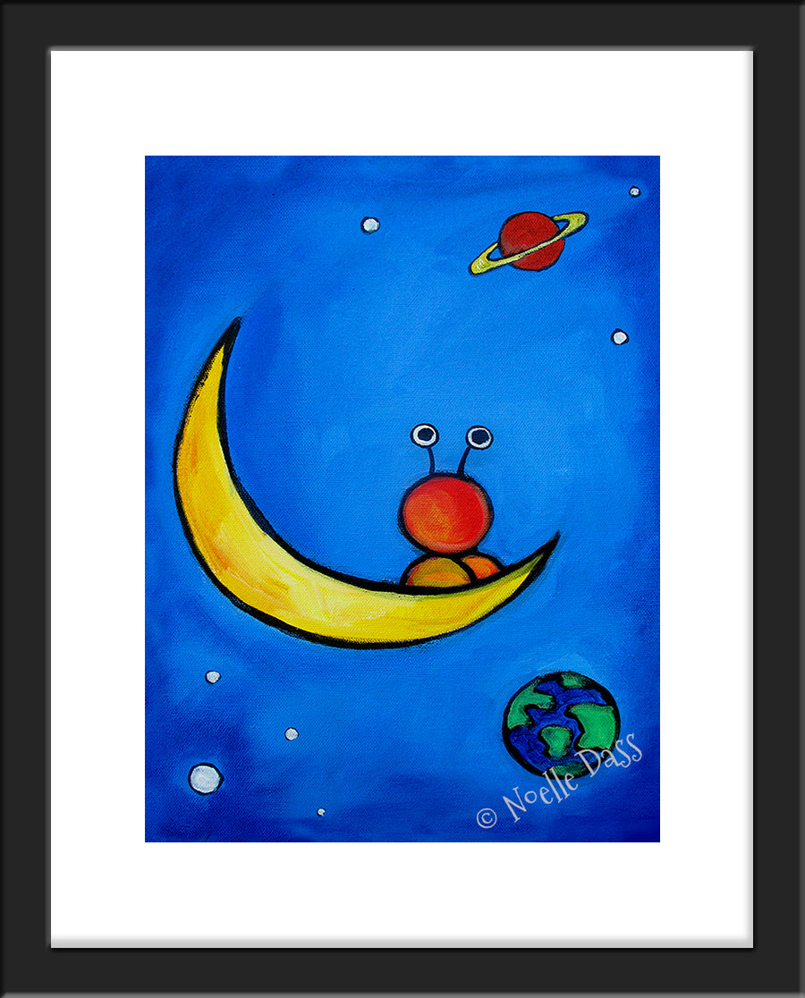 The Great Outdoors Alien Art Paper / 11x14 with white border/image is 8x10 / Black Frame