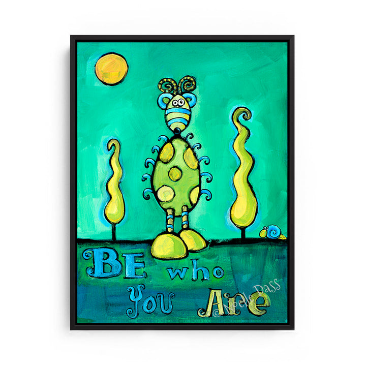 Be Who You Are Canvas / 11x14 / Black Floating Frame