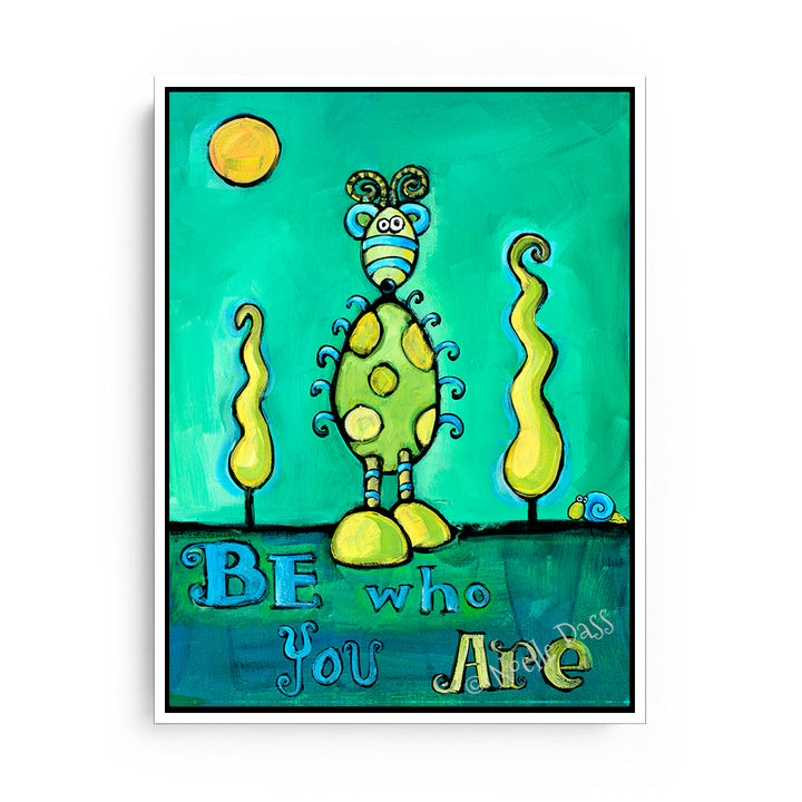 Be Who You Are Canvas / 11x14 / White Floating Frame