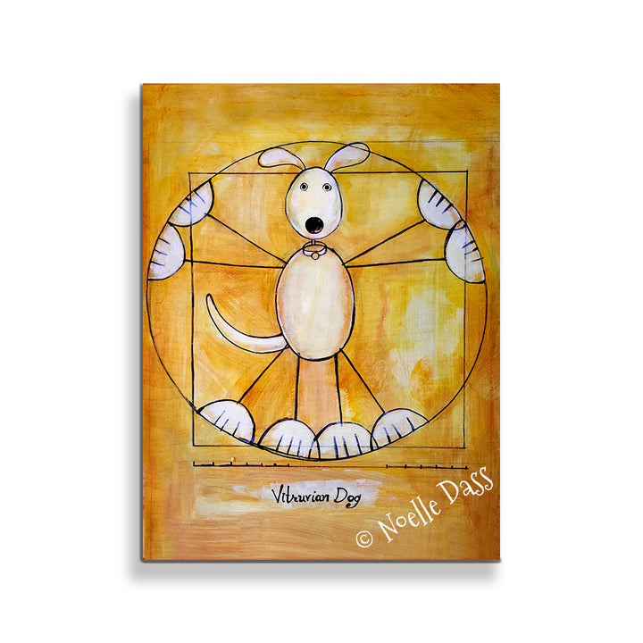 Vitruvian Dog Da Vinci Dog Canvas / 11x14 / Unframed