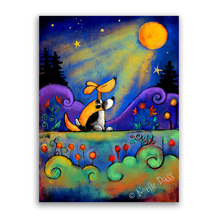 No place I would rather be than here with you...| Dogs looking at moon