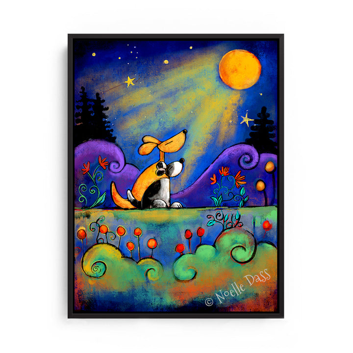 No place I would rather be than here with you...| Dogs looking at moon
