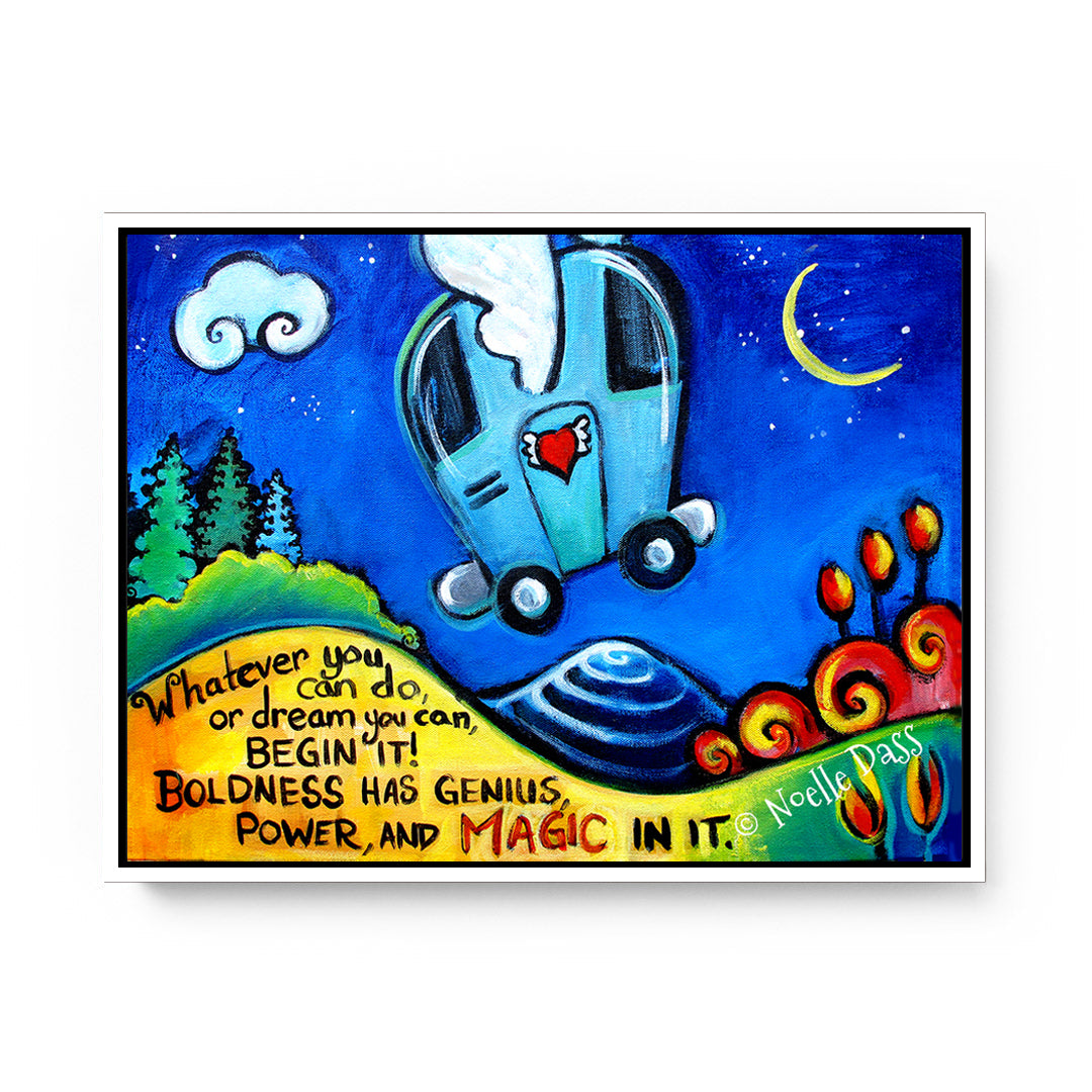 Boldness has Magic in It Goethe Quote with airstream