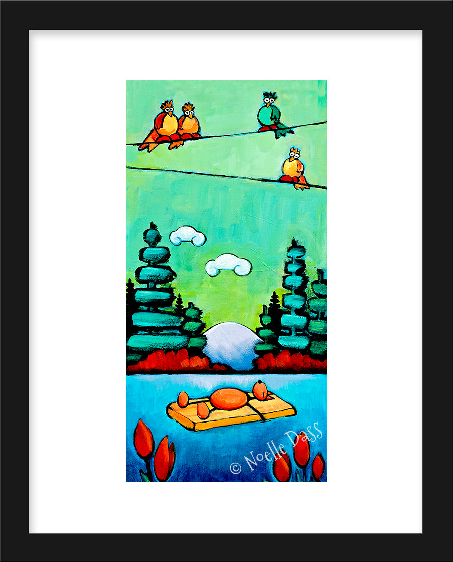 It doesn't get any better than this! Paper / 11x14 white border/Image is 5.5x11 / Black Frame