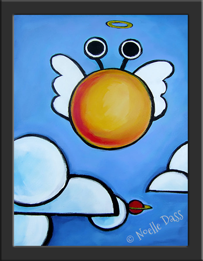 Alien Cherub Paper / 6x8 / Framed