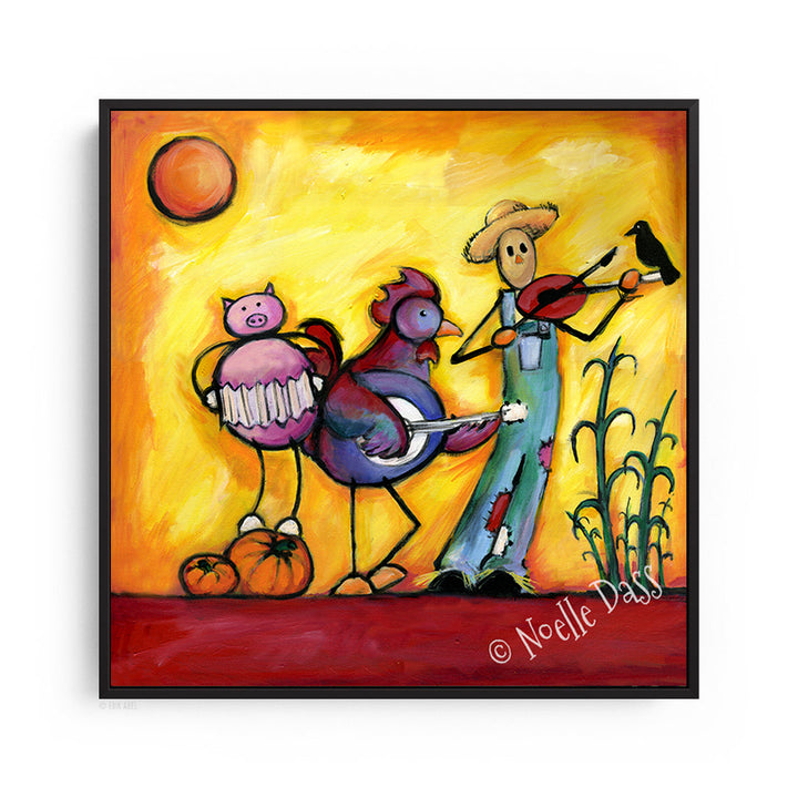Fall Celebration Canvas / 30x30 / Black Floating Frame