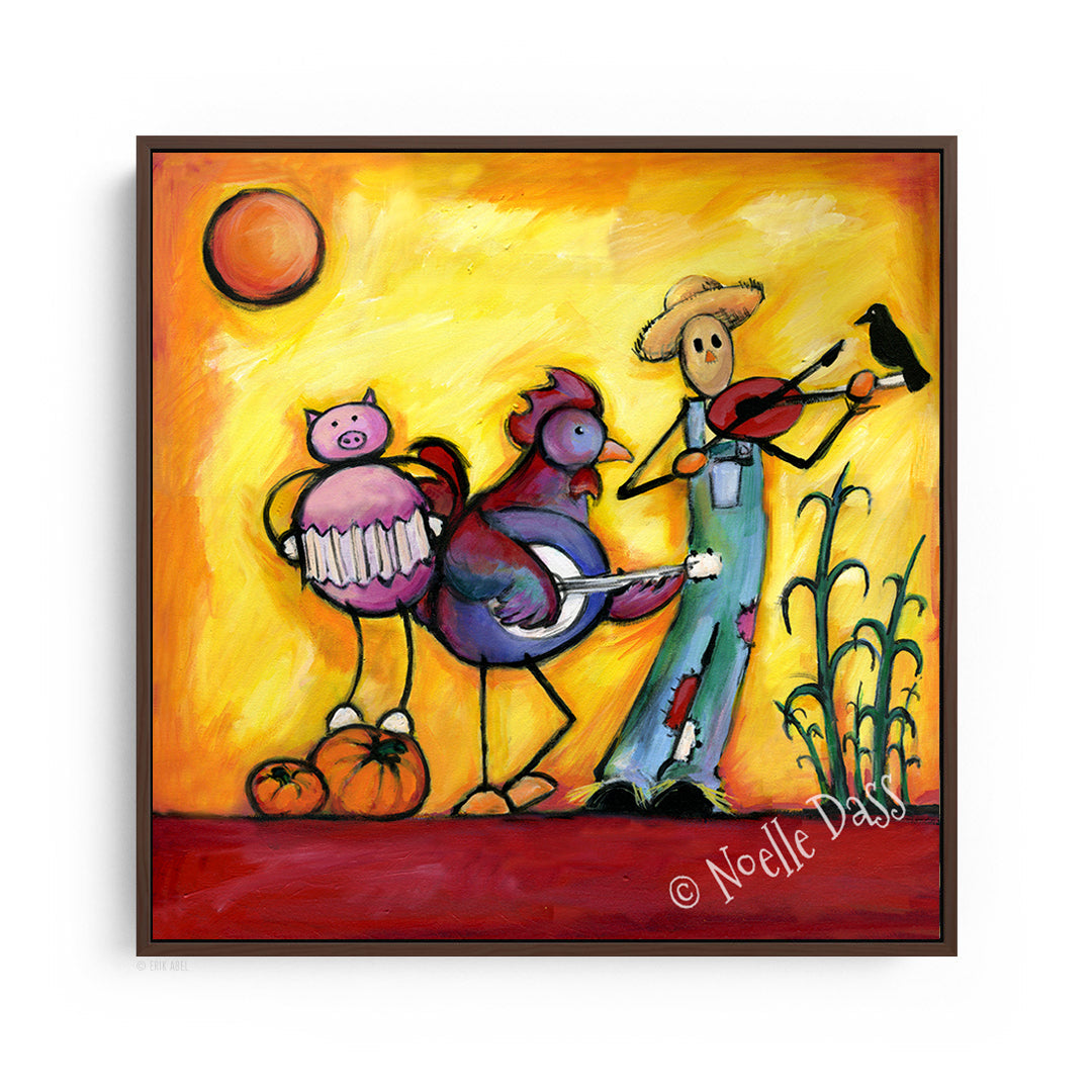 Fall Celebration Canvas / 30x30 / Espresso Floating Frame
