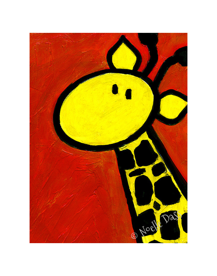 Portrait of a Giraffe Paper / 11x14 with white border/image is 8x10 / Unframed