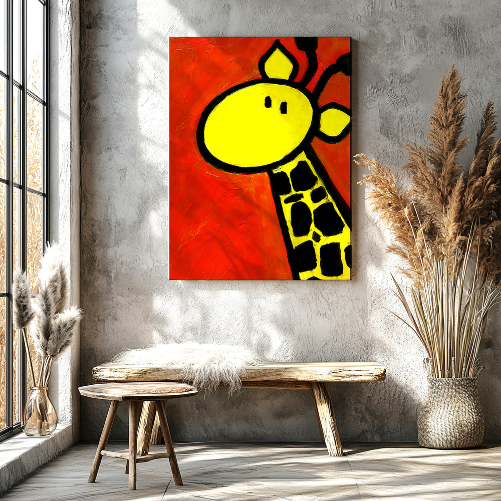 Portrait of a Giraffe Paper / 16x20 / Unframed