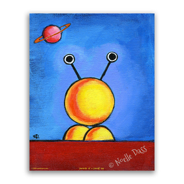 Portrait of a young alien boy Canvas / 11x14 / Unframed