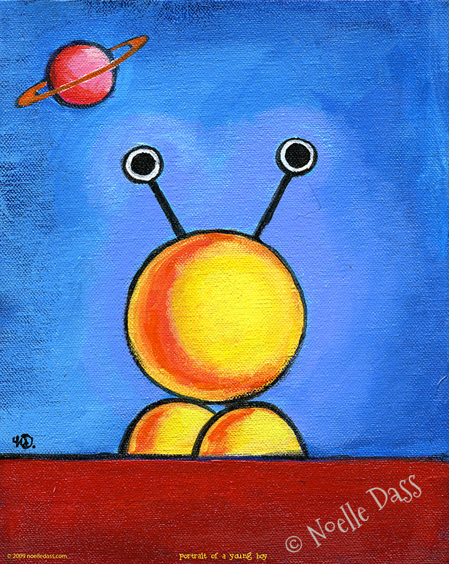 Portrait of a young alien boy Paper / 16x20 / Unframed