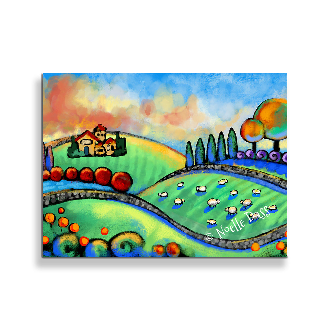 Tuscan Sheepscape Canvas / 11x14 / Unframed