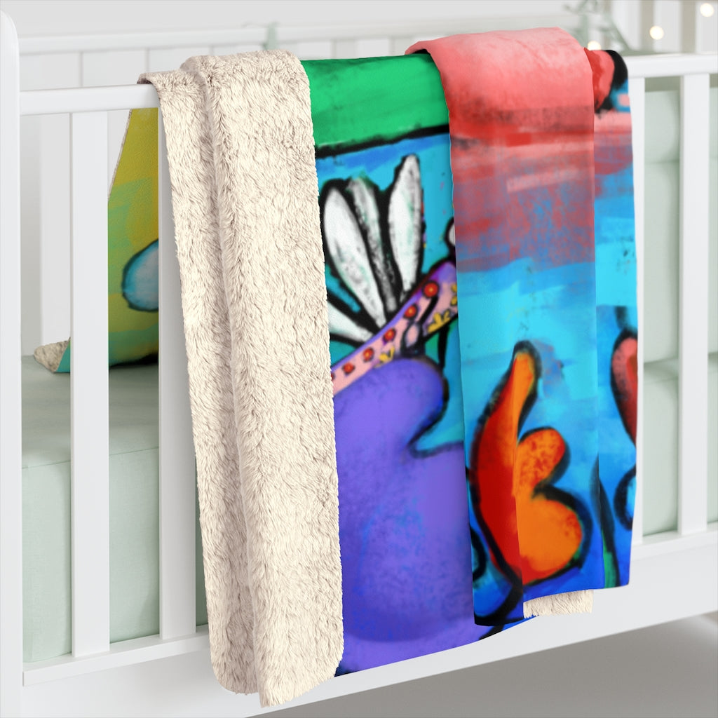 Hippo and Friends Sherpa Fleece Blanket