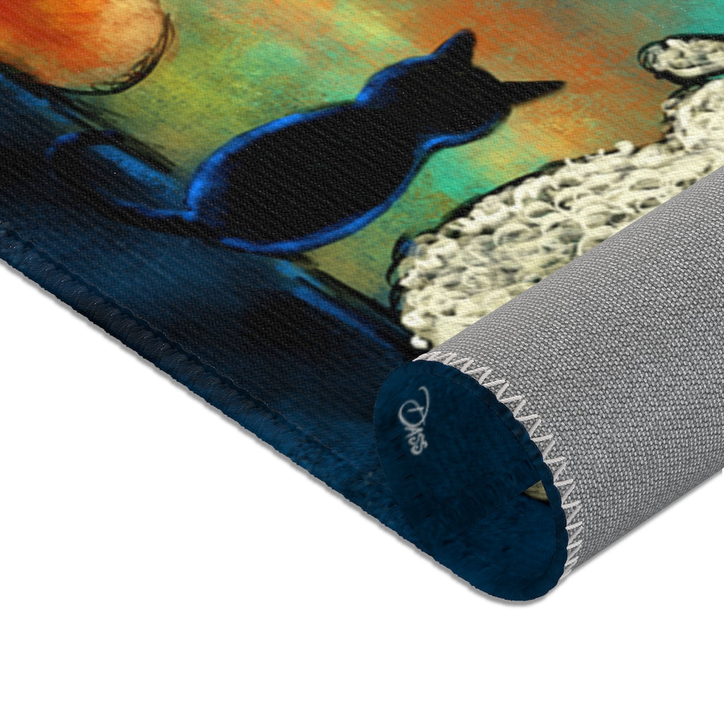 Friendship Dog and Cat Chenille Area Rugs | Doggie Lama