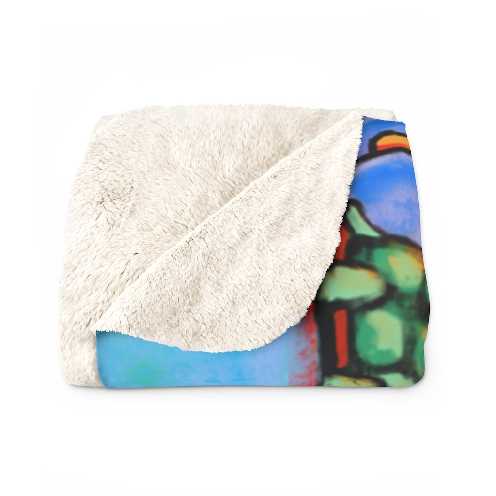 The Doggie Lama Sherpa Fleece Blanket