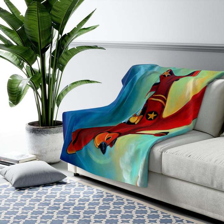 Pilot Dog Sherpa Fleece Blanket