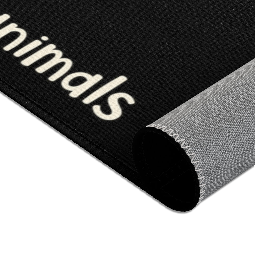 LOVE ALL ANIMALS Chenille Area Rugs | Doggie Lama