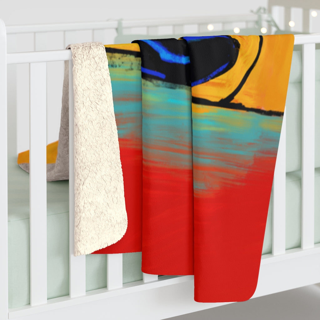 Cat Zen Sherpa Fleece Blanket