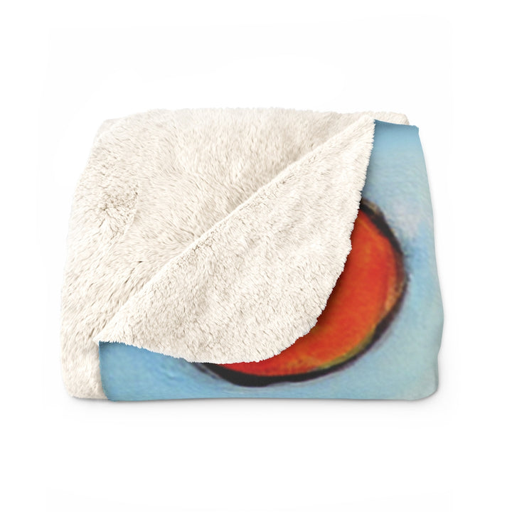 Lazy Birds in Woods with Cabin Sherpa Fleece Blanket