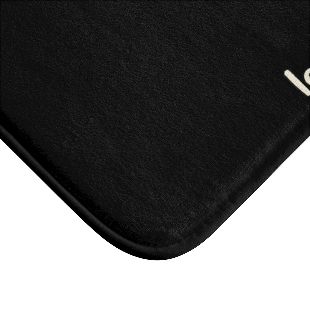 Love All Animals Black Plush Bath Mat