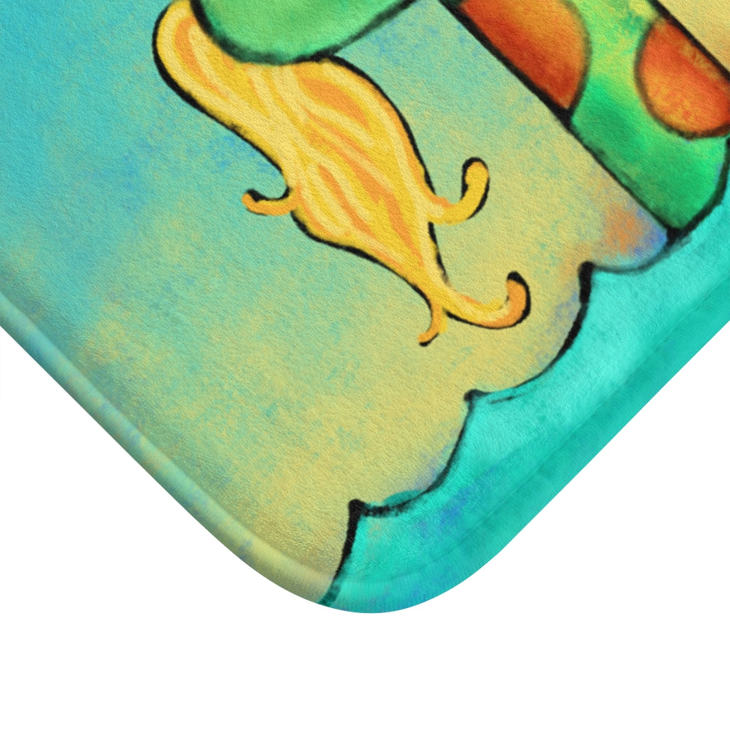 Mermaid What Mermaid Sea monster Plush Bath Mat