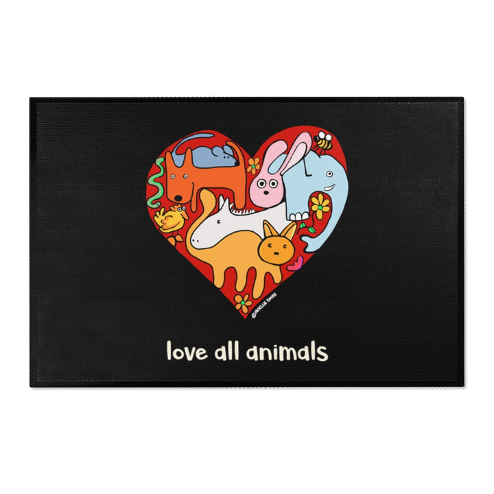 LOVE ALL ANIMALS Chenille Area Rugs | Doggie Lama