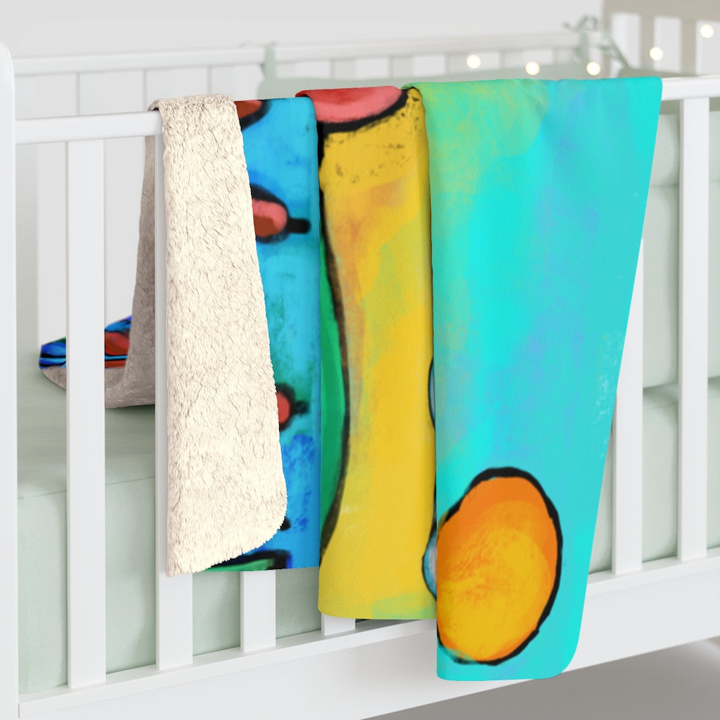 Hippo and Friends Sherpa Fleece Blanket