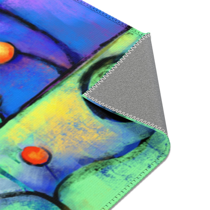 Two Dogs Under Moon Chenille Area Rug