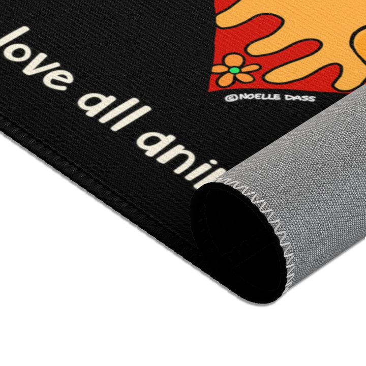 LOVE ALL ANIMALS Chenille Area Rugs | Doggie Lama