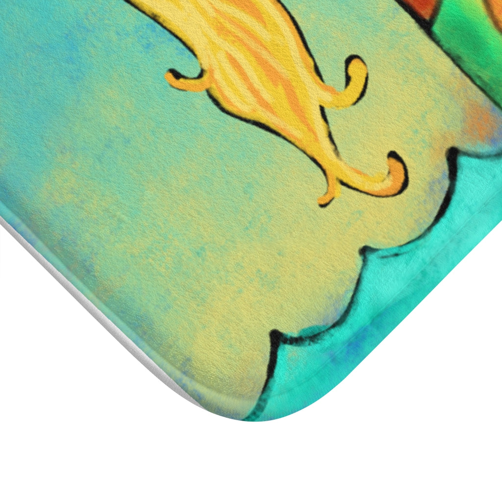 Mermaid What Mermaid Sea monster Plush Bath Mat