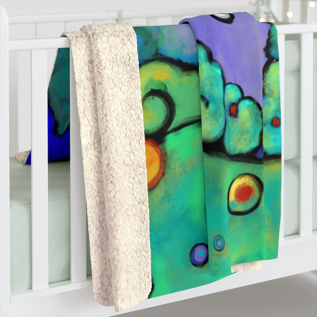 The Mountains are Calling Sherpa Fleece Blanket