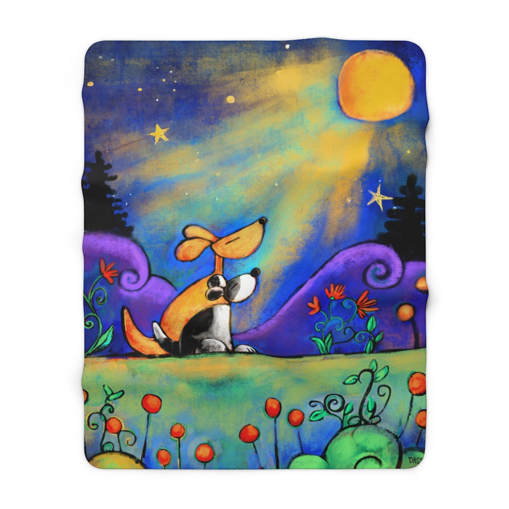 No Place I Would Rather Be Than Here With You (Dogs) Sherpa Fleece Blanket