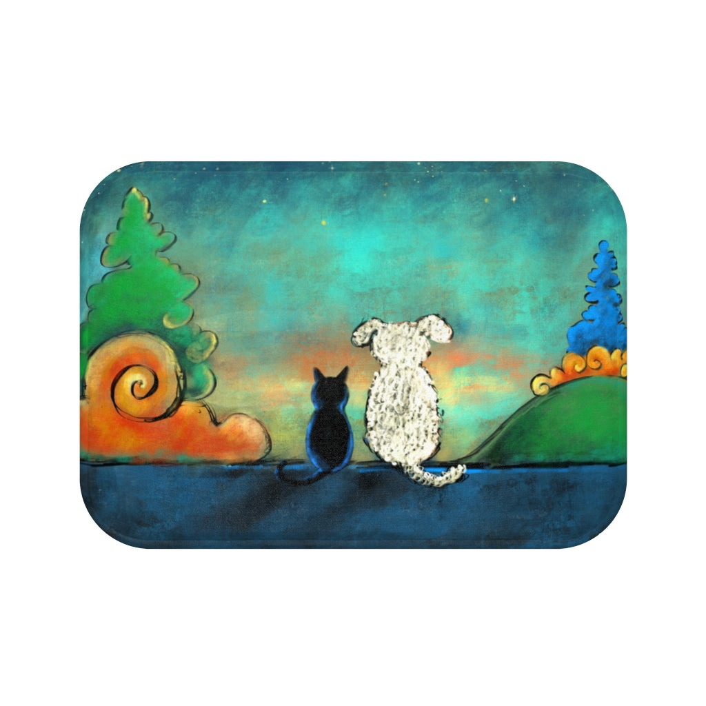Friendship Dog and Cat Plush Bath Mat