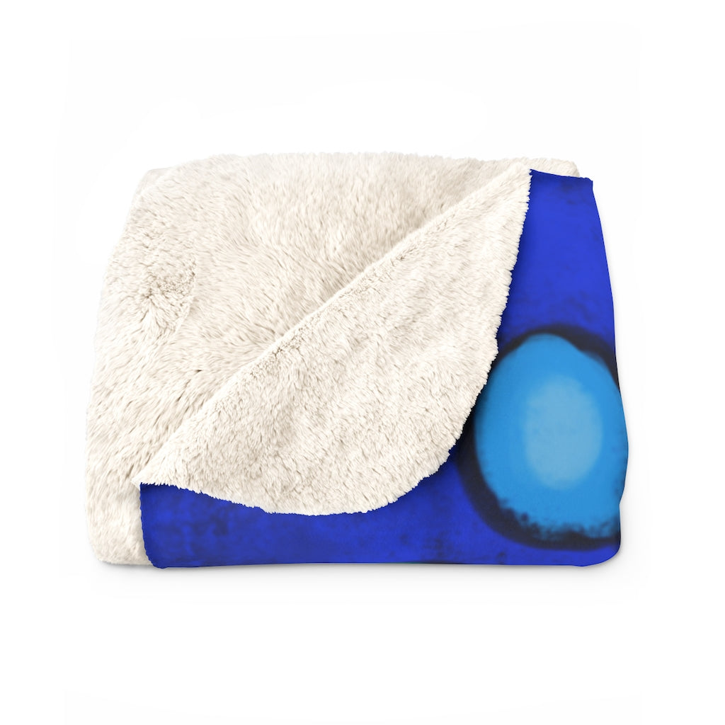 Peacock Wooing Chicken Sherpa Fleece Blanket