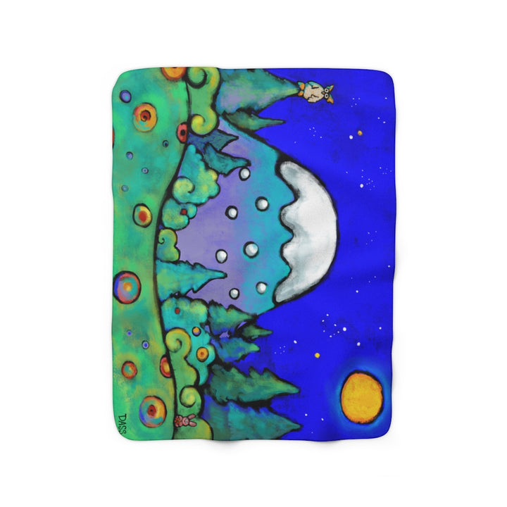 The Mountains are Calling Sherpa Fleece Blanket