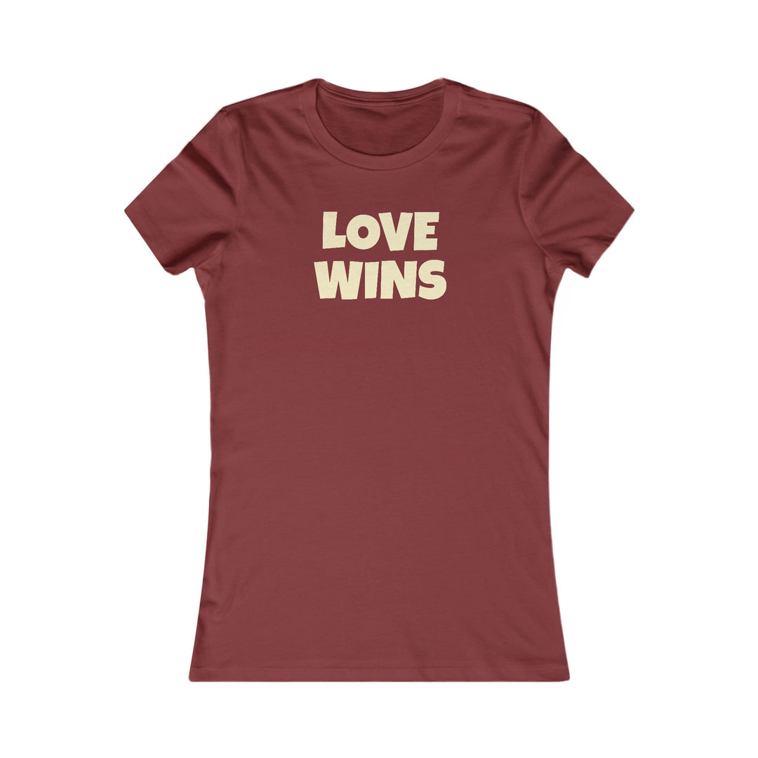 LOVE WINS Women's Slim Fit Cotton T Shirt