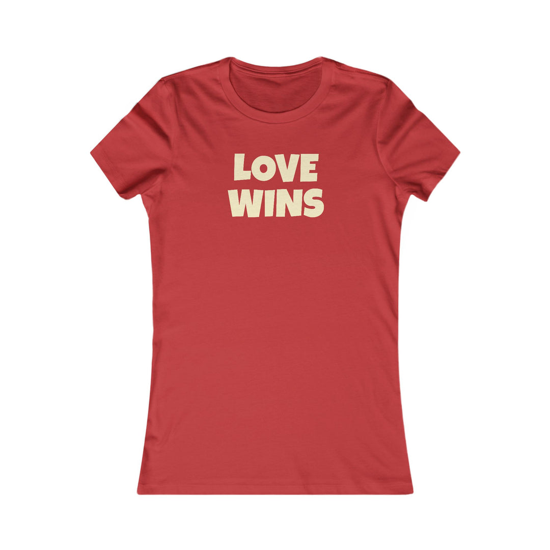 LOVE WINS Women's Slim Fit Cotton T Shirt