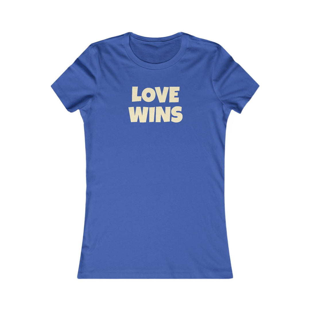 LOVE WINS Women's Slim Fit Cotton T Shirt