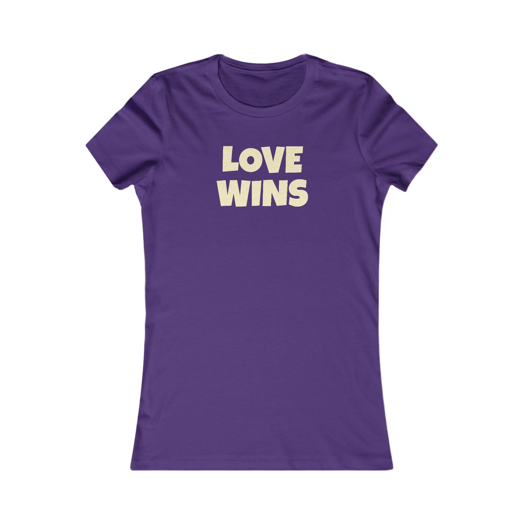 LOVE WINS Women's Slim Fit Cotton T Shirt