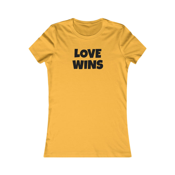 LOVE WINS Women's Slim Fit Cotton T Shirt