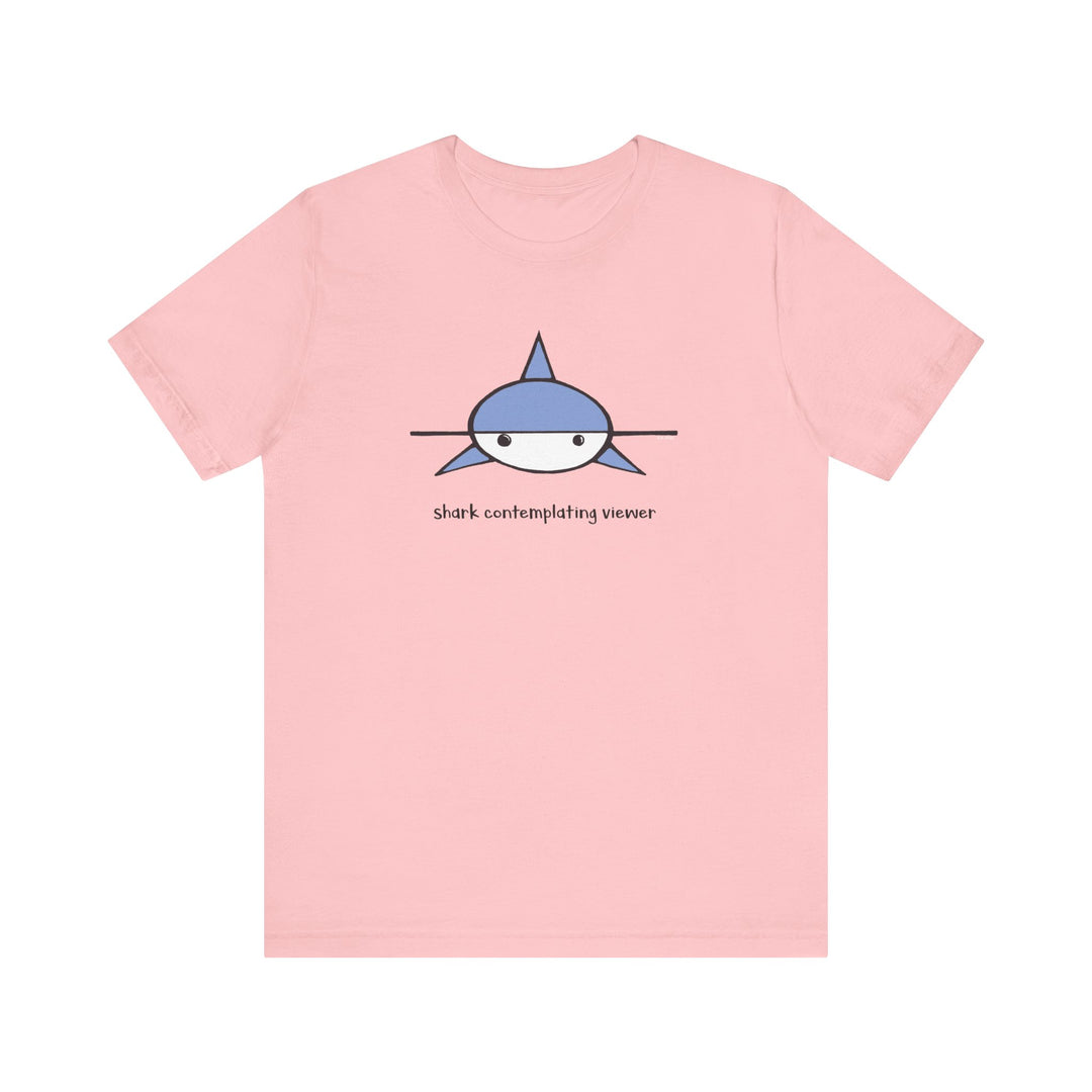 Shark Contemplating Viewer Unisex Soft Cotton T-Shirt