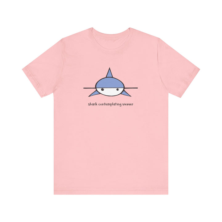 Shark Contemplating Viewer Unisex Soft Cotton T-Shirt