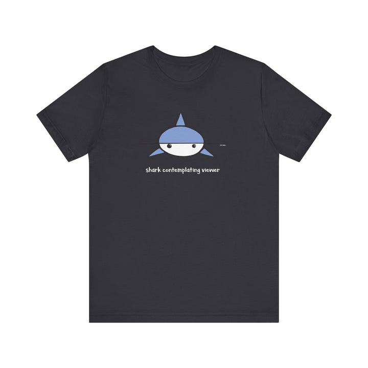 Shark Contemplating Viewer Unisex Soft Cotton T-Shirt