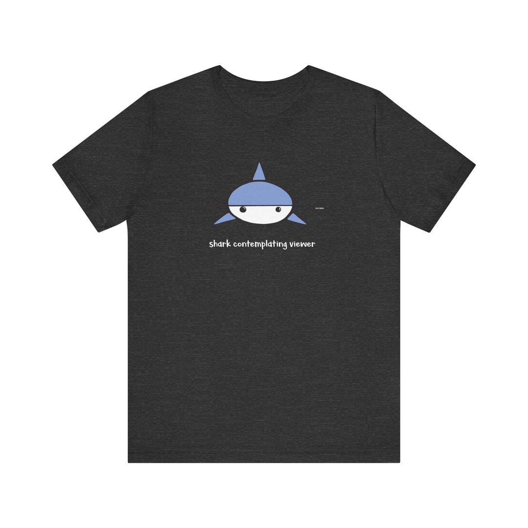 Shark Contemplating Viewer Unisex Soft Cotton T-Shirt