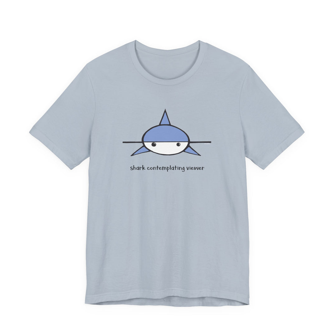 Shark Contemplating Viewer Unisex Soft Cotton T-Shirt