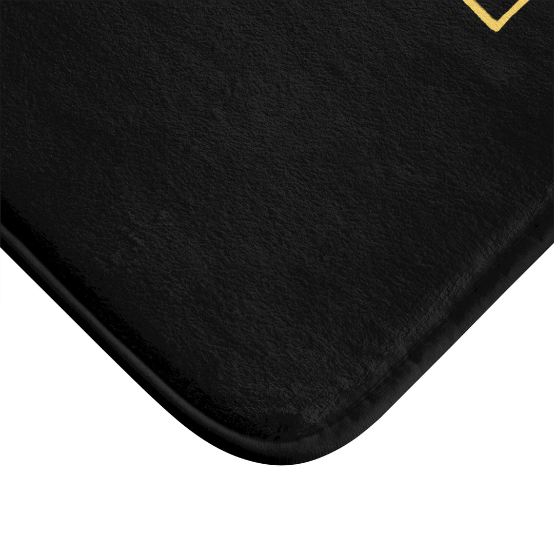 Vitruvian Dog Da Vinci Black Plush Bath Mat